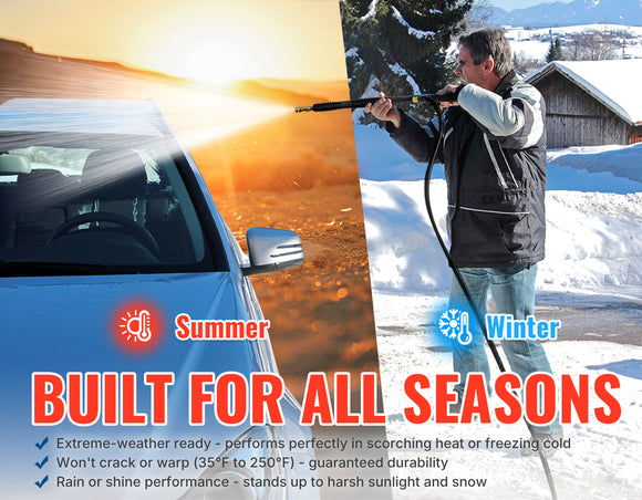 3/8" Rubber Pressure Washer Hose 4000 PSI