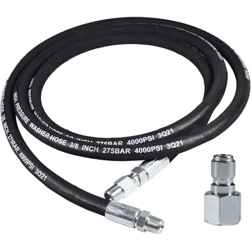 8FT 3/8" Pressure Washer Whip Hose with Plug 4000 PSI