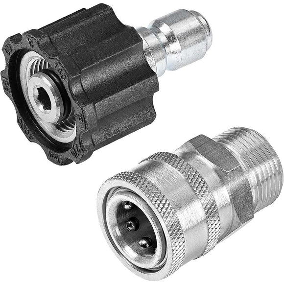 Stainless Steel M22 to 3/8" Quick Connector 5000 PSI