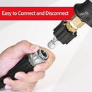 Stainless Steel M22 to 3/8" Quick Connector 5000 PSI-2