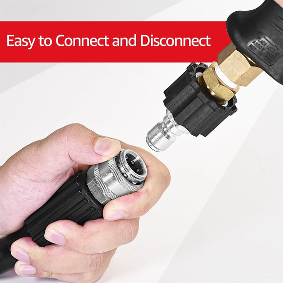 Stainless Steel M22 to 3/8" Quick Connector 5000 PSI