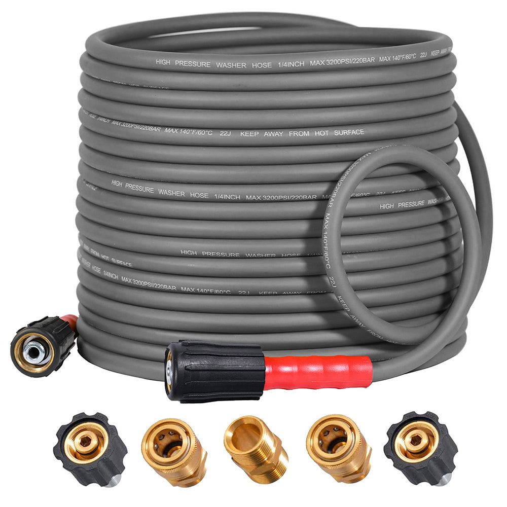 Super Flexible Pressure Washer Hose with Quick Connect 3200 PSI