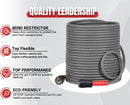 100FT Super Flexible Pressure Washer Hose 3200 PSI (Grey)-3