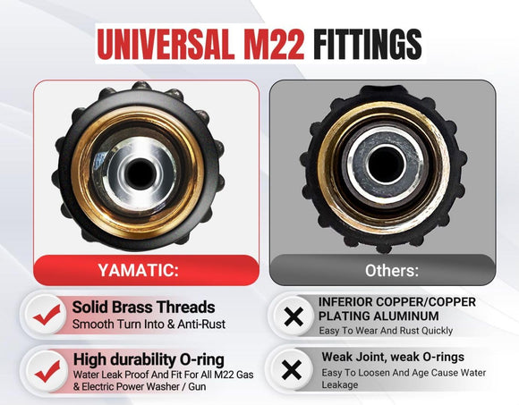 100FT Super Flexible Pressure Washer Hose with Quick Connect 3200 PSI