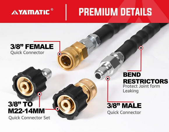1/4" Rubber Pressure Washer Hose 4000 PSI