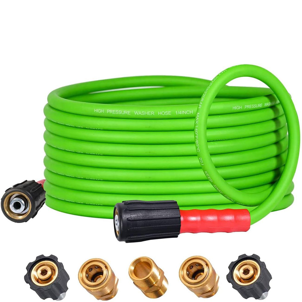 25FT Super Flexible Pressure Washer Hose with Quick Connect 3200 PSI