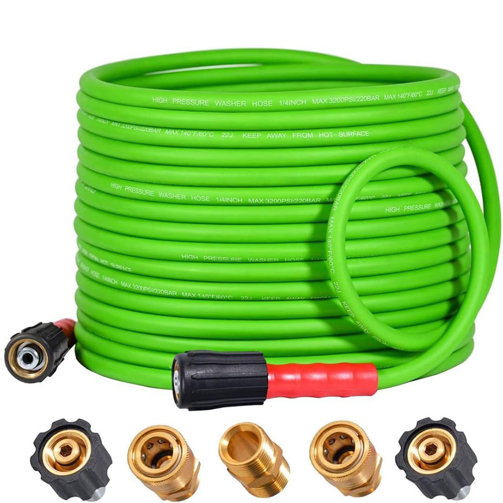 40FT Super Flexible Pressure Washer Hose with Quick Connect 3200 PSI