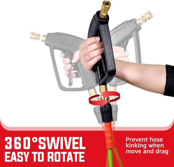 High Pressure 4000 PSI Power Washer Gun Spray Wand & Nozzle Kit - M22 Thread, 5800 PSI Max, Quick Connect