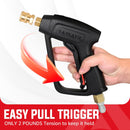 Pressure Washer Gun Kit 3/8" Swivel Inlet 4000 PSI (with 25FT Hose)-5