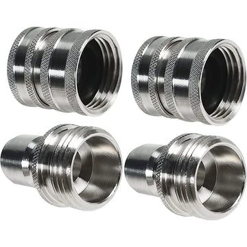 3/4" Thread Garden Hose Quick Connect Fittings Stainless Steel