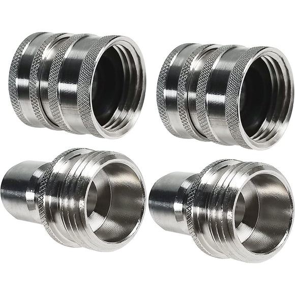3/4" Thread Garden Hose Quick Connect Fittings Stainless Steel