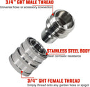 3/4" Thread Garden Hose Quick Connect Fittings Stainless Steel-5