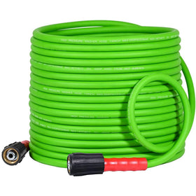 50FT Super Flexible Pressure Washer Hose 3200 PSI (Green)