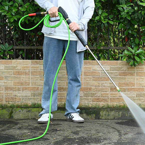 100FT Super Flexible Pressure Washer Hose with Quick Connect 3200 PSI