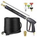 Pressure Washer Gun Kit 3/8" Swivel Inlet 4000 PSI (with 50FT Hose)-1