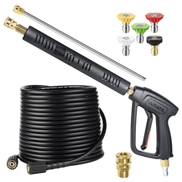 Pressure Washer Gun Kit 3/8" Swivel Inlet 4000 PSI (with 50FT Hose)