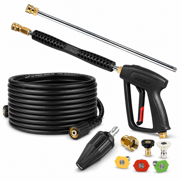 25FT Pressure Washer Hose, Gun & Turbo Nozzle