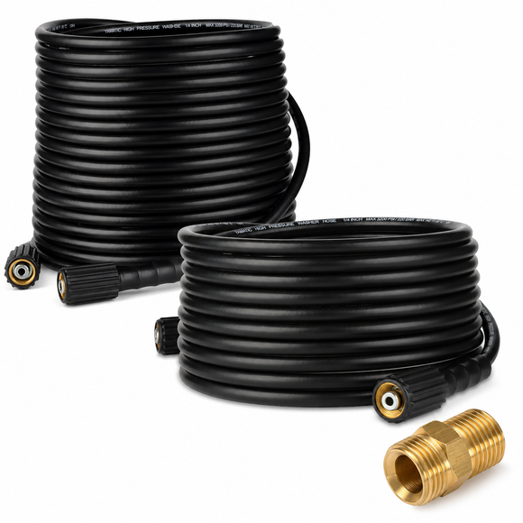 50FT+25FT Pressure Washer Hose with Extension Adapter