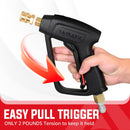 Pressure Washer Gun Kit 3/8" Swivel Inlet 4000 PSI (with 25FT Hose)-4