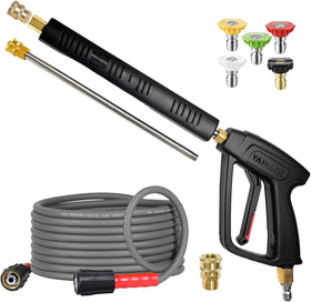 Pressure Washer Gun Kit 3/8" Swivel Inlet 4000 PSI (with 25FT Hose)