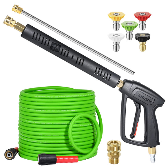 Pressure Washer Gun Kit 3/8" Swivel Inlet 4000 PSI (with 50FT Hose)
