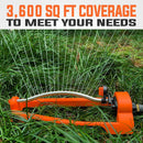 YAMATIC Oscillating Sprinkler, Lawn Water Sprinkler for Yard Hose Sprinklers with 17 Precision Nozzles, Covers Up to 3,600 Sq. Ft.-2