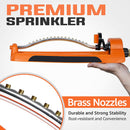 YAMATIC Oscillating Sprinkler, Lawn Water Sprinkler for Yard Hose Sprinklers with 17 Precision Nozzles, Covers Up to 3,600 Sq. Ft.-4