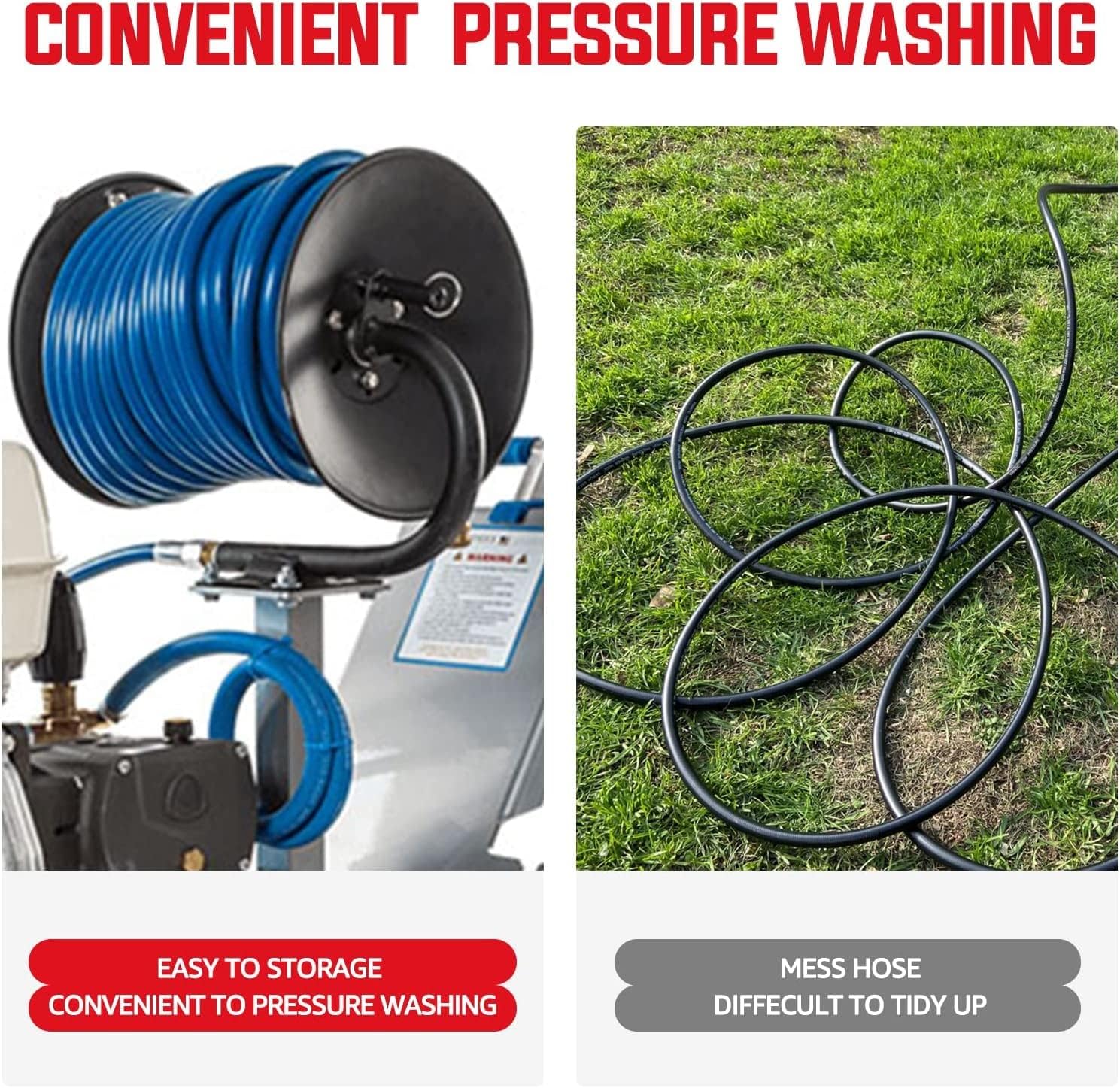 YAMATIC Pressure Washer Whip Hose with Swivel Steel Connector, 3/8 Jumper  Hose 3FT For Hose Reel and Power Washer, 4000 PSI : : Patio, Lawn  & Garden