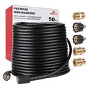 YAMATIC 1/4" Pressure Washer Hose 50ft 3200 PSI with M22 to 3/8" Adapters-1