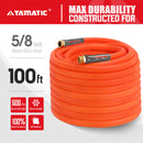 YAMATIC Heavy Duty Garden Hose 5/8 in x 100 ft, Super Flexible Water Hose, All-Weather, Lightweight, Burst 600 PSI-2