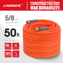 YAMATIC Heavy Duty Garden Hose 5/8 in x 50 ft, Super Flexible Water Hose, All-weather, Lightweight, Burst 600 PSI-2