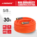 YAMATIC Heavy Duty Garden Hose 5/8 in x 30 ft, Super Flexible Water Hose, All-weather, Lightweight,GHSE 5P30AH-WFS-A-2