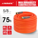 YAMATIC Heavy Duty Garden Hose 5/8 in x 75 ft, Super Flexible Water Hose, All-weather, Lightweight, Burst 600 PSI GHSE 5P75AH-WFS-A-2