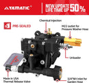 YAMATIC Horizontal Pressure Washer Pump 3/4" Shaft - Max 3300 PSI @ 2.5 GPM - Original Engineering for Most Brand power washer-2
