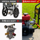YAMATIC 3/4" Shaft Horizontal Pressure Washer Pump - 3000 PSI @ 2.5 GPM - Original Engineering Pump for Most Brand Engine Power Washer  Washer Pump 2923HA-WFS-4