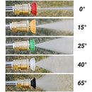 YAMATIC Pressure Washer Tips Turbo Nozzle, 360?? Rotating Spray Turbo with 5 Spray Nozzles, 3000 PSI Max 3500 PSI with 1/4 inch Quick Connector for Cleaning Brick, Concrete Surfaces(4.0 GPM)-5