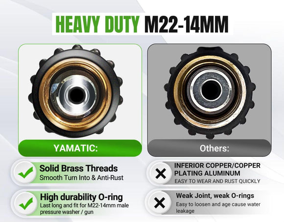 YAMATIC Super Flexible Pressure Washer Hose 50 FT 1/4"