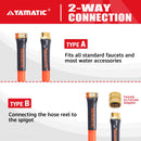 YAMATIC Heavy Duty Short Garden Hose 5/8 in x 3 ft, Super Flexible Leader hose,All-weather, Lightweight, GHSE 5P03AH-3