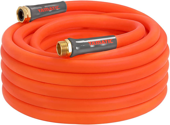 YAMATIC W Heavy Duty Garden Hose 5/8 in x 30 ft, Super Flexible Water Hose, All-Weather, Lightweight, Burst 600 PSI