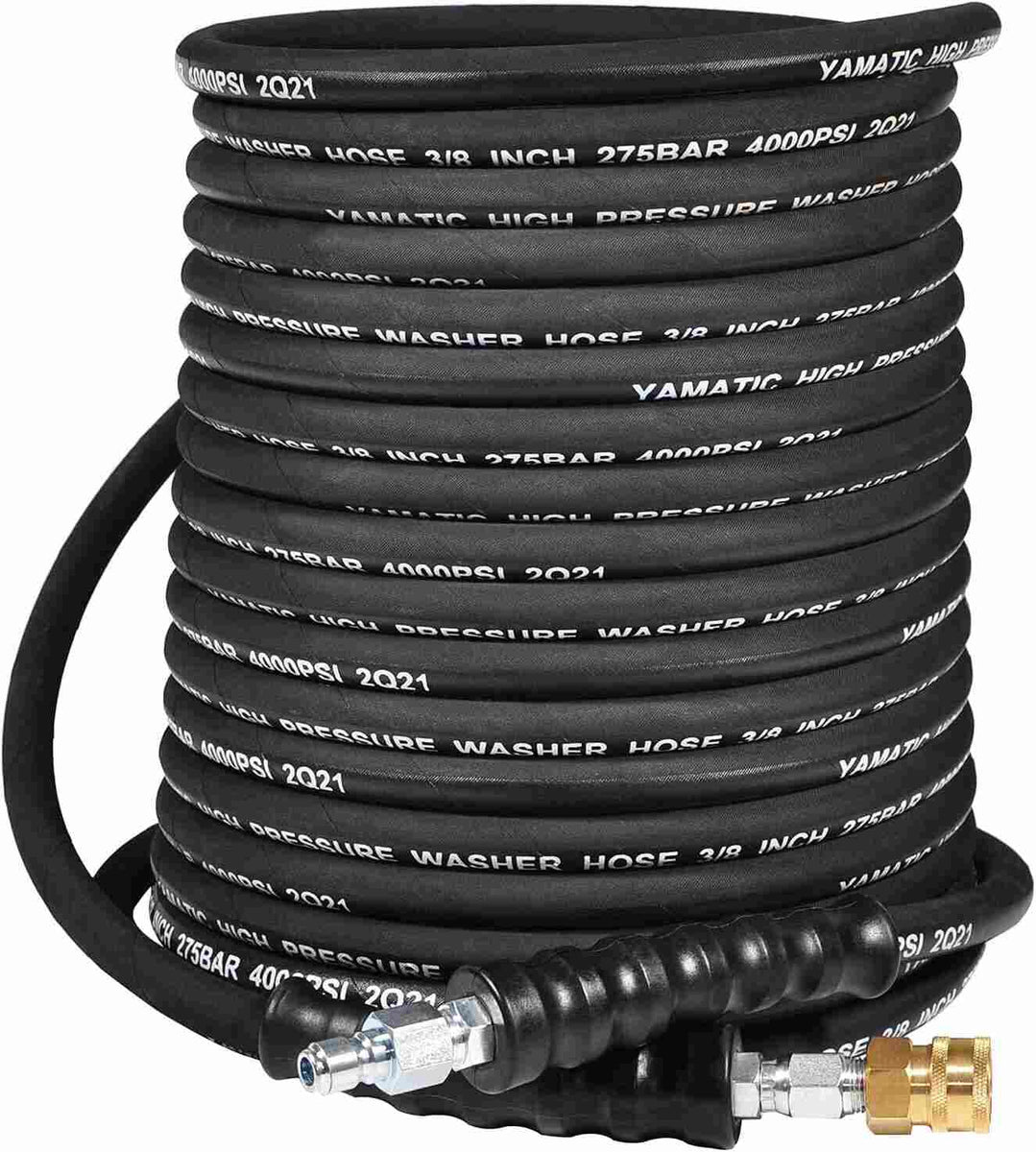 YAMATIC 3/8" Pressure Washer Hose 50FT Hot Water Power Washer Hose Max