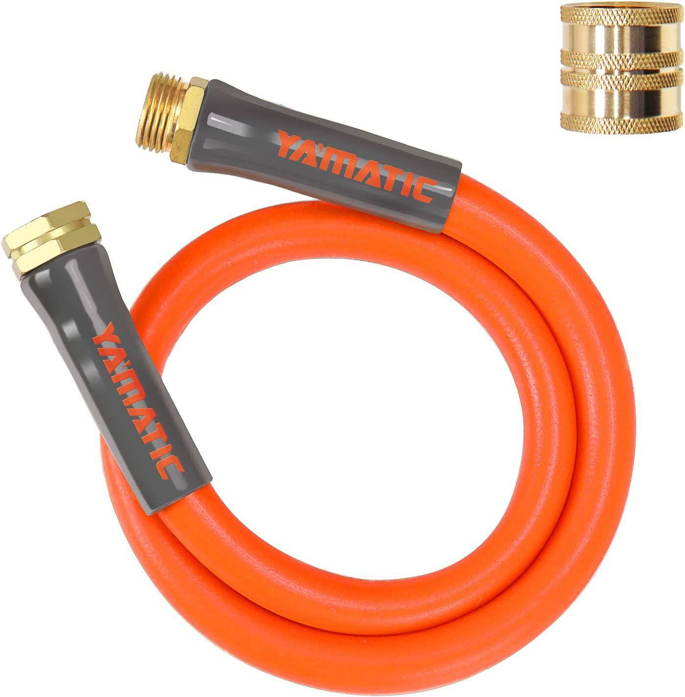 short garden hose extension solid brass connector – YAMATIC®