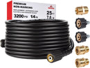 YAMATIC 1/4" Pressure Washer Hose 50ft 3200 PSI with M22 to 3/8" Adapters-8